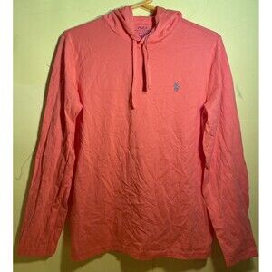 Polo Ralph Lauren Men’s Jersey Hooded T-Shirt Orange Sz Small